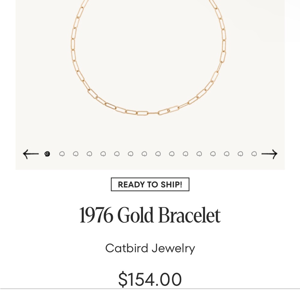 Catbird 1976 Gold Bracelet